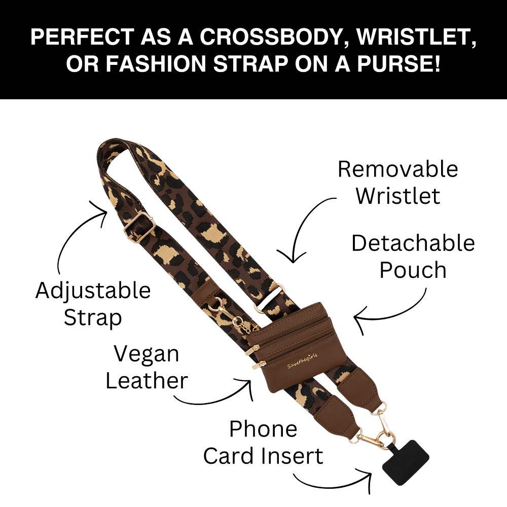 Clip & Go Strap with Pouch - Leopard Collection SaveTheGirls