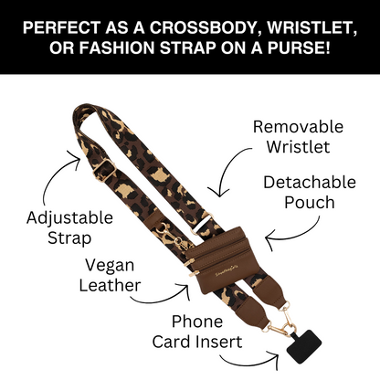 Clip & Go Strap with Pouch - Leopard Collection SaveTheGirls