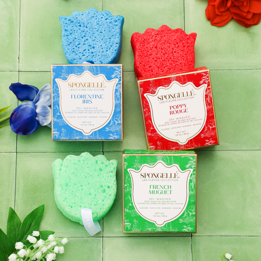 Les Fleurs Body Buffer Trio Set 1 Spongellé