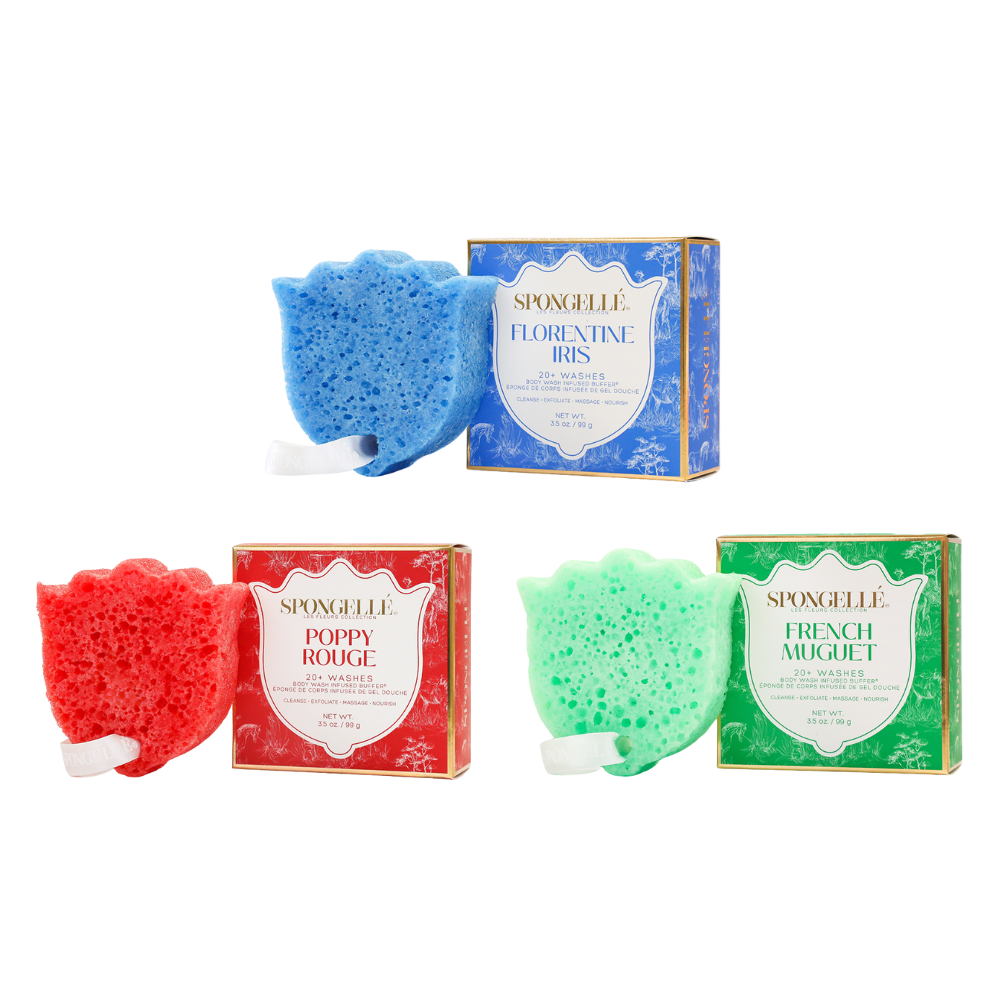 Les Fleurs Body Buffer Trio Set 1 Spongellé