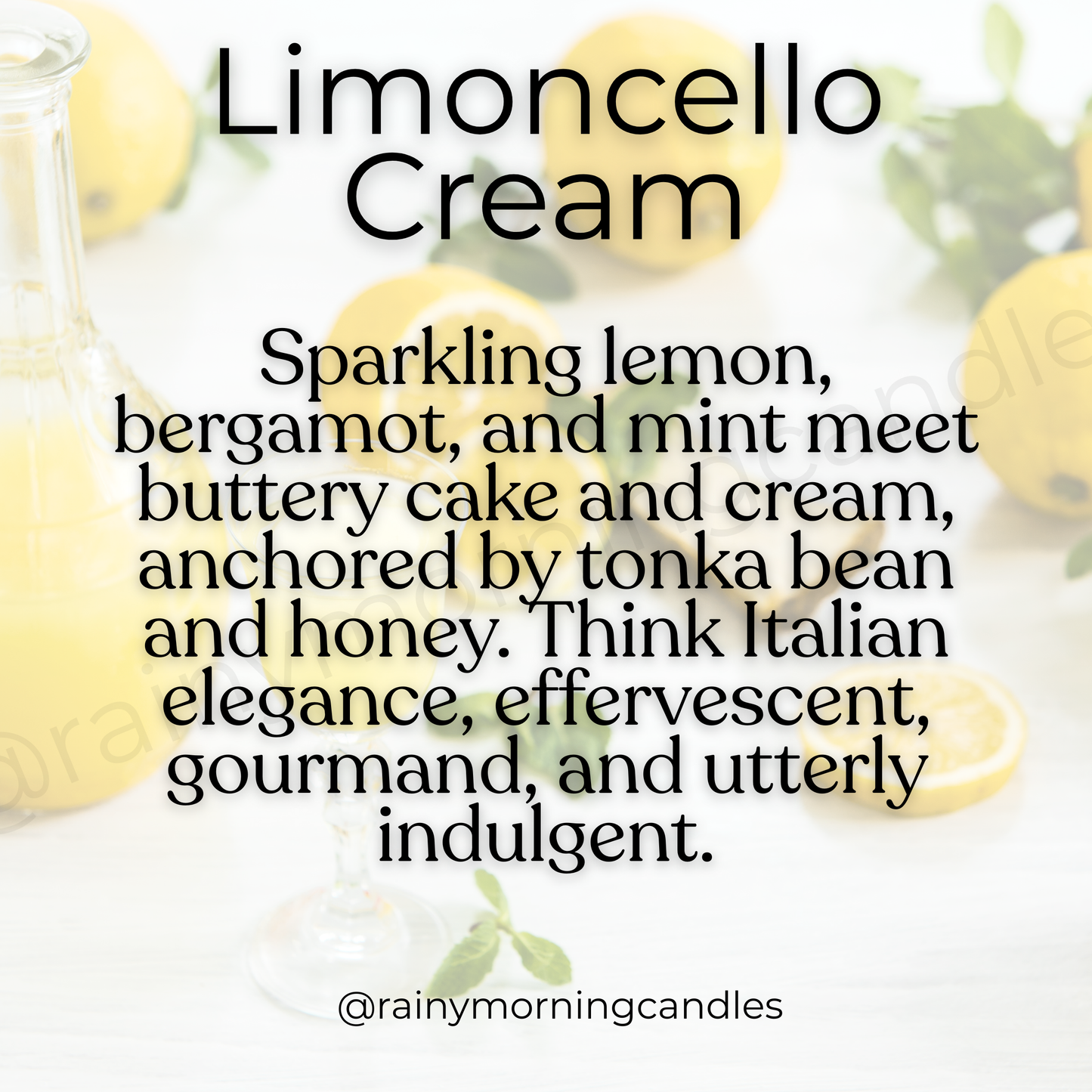 Limoncello Cream | Wax Melts Rainy Morning Candles
