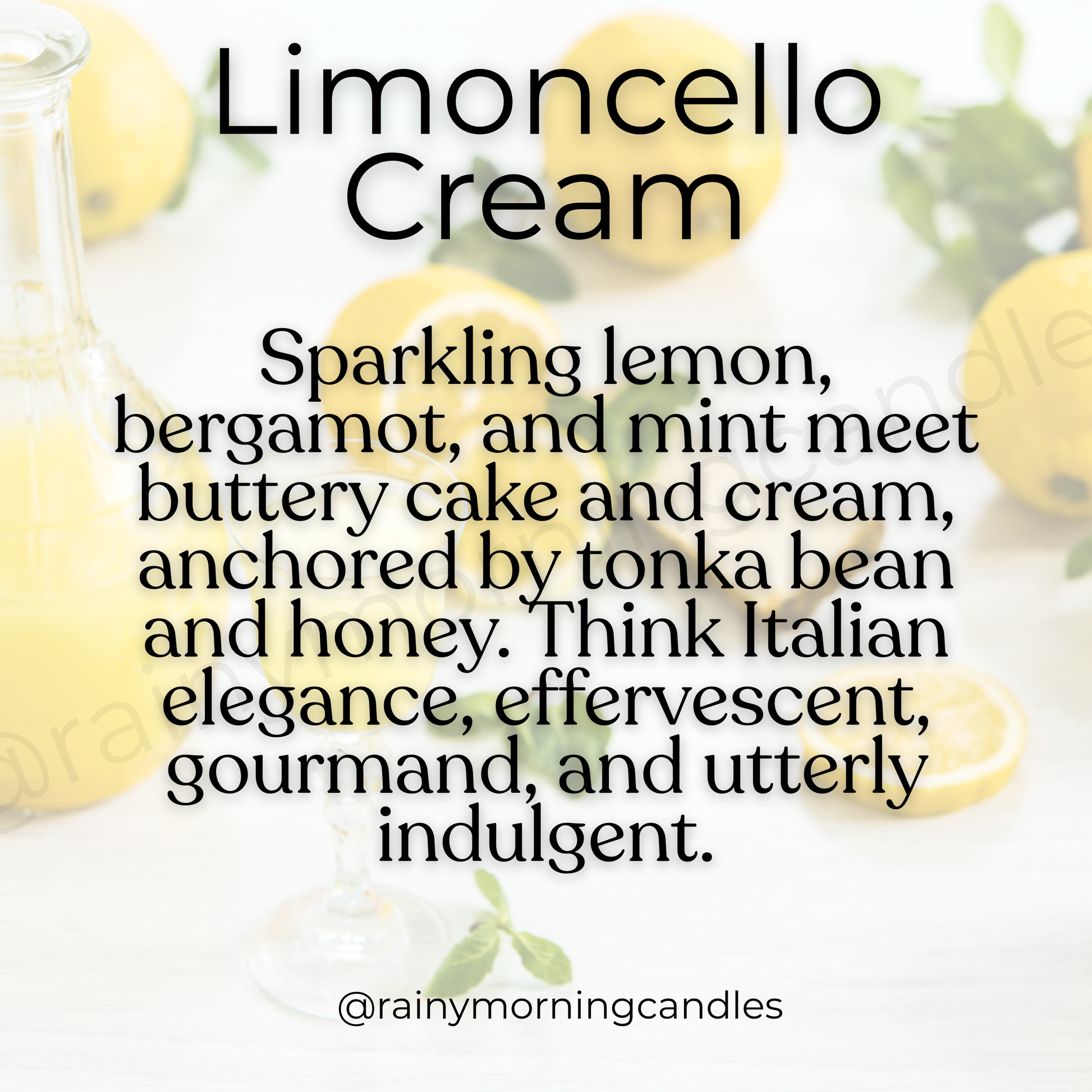 Limoncello Cream | Wax Melts Rainy Morning Candles