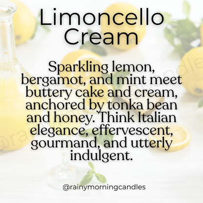 Limoncello Cream | Wax Melts Rainy Morning Candles