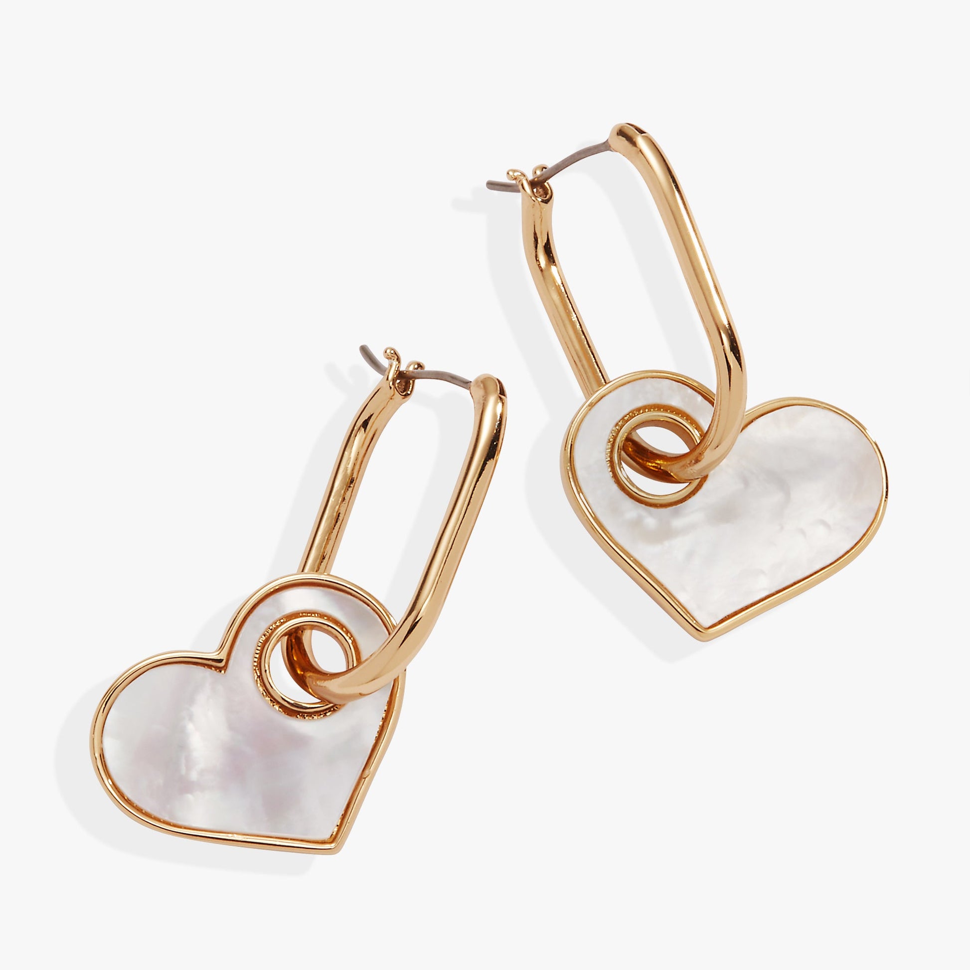 Mother of Pearl Heart Interchangeable Hoop Earring ALEX AND ANI