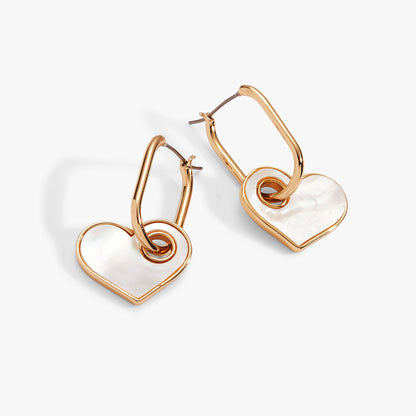 Mother of Pearl Heart Interchangeable Hoop Earring ALEX AND ANI