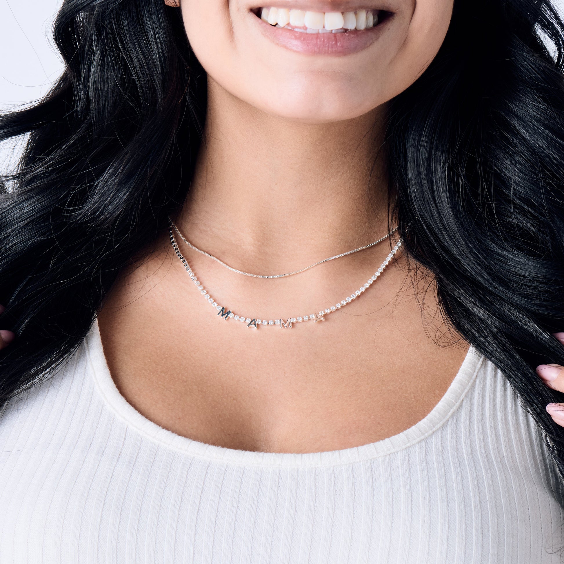 Mama Crystal Tennis Necklace ALEX AND ANI