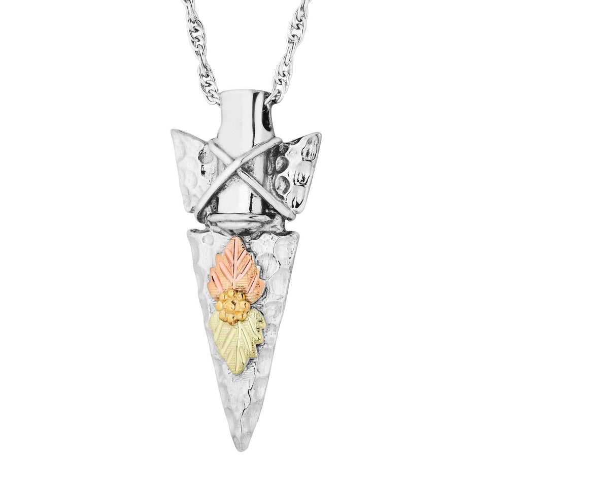 Arrowhead - Sterling Silver Black Hills Gold Pendant