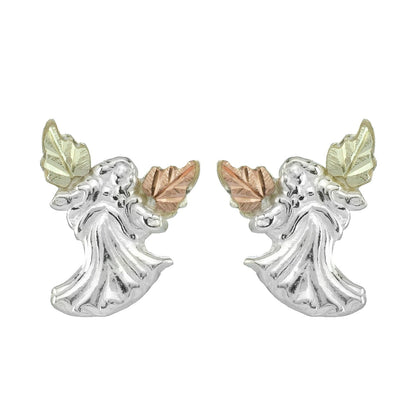 Open Arms Angel - Sterling Silver Black Hills Gold Earrings