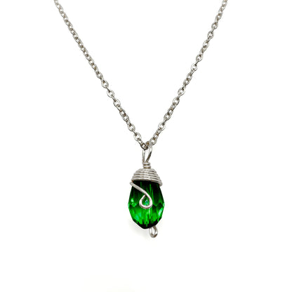 Silver Birthstone necklace