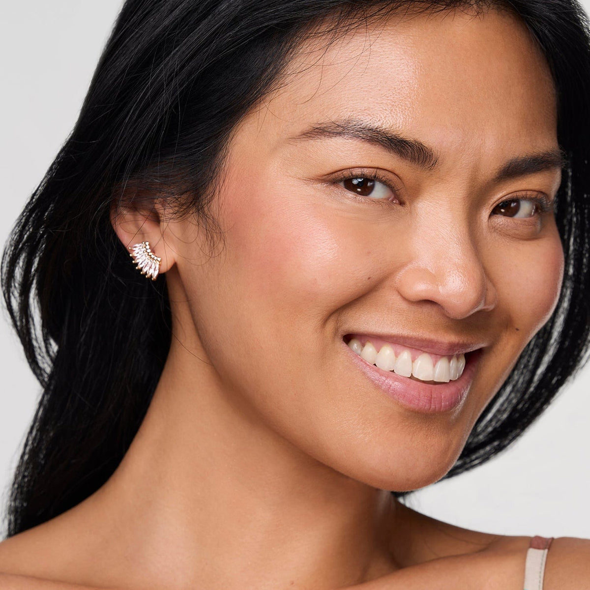 Petite Crystal Madeline Earrings Gold