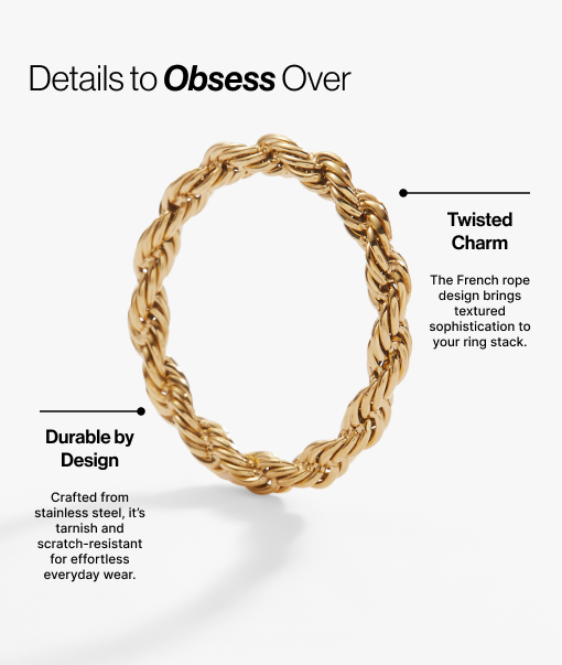 Frozen French Rope Ring ALEX AND ANI
