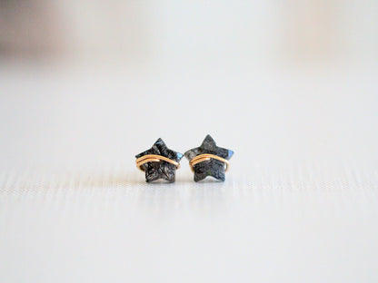 Moonbeam & Stardust Studs - Rutilated Quartz