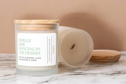 Smells Like Dancing In The Desert - Cactus Blossom, Aloe, and Miriam's Song Scented Candle Adara Rituals