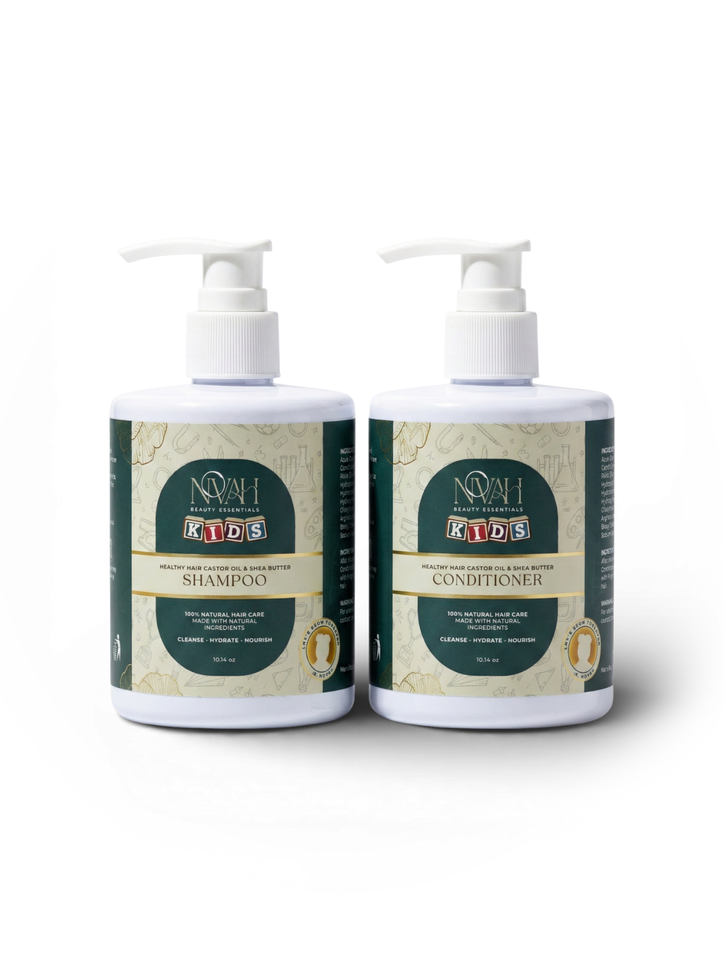 Healthy Hair Castor Oil And Shea Butter Shampoo And Conditioner Bundle Novah Beauty Essentials