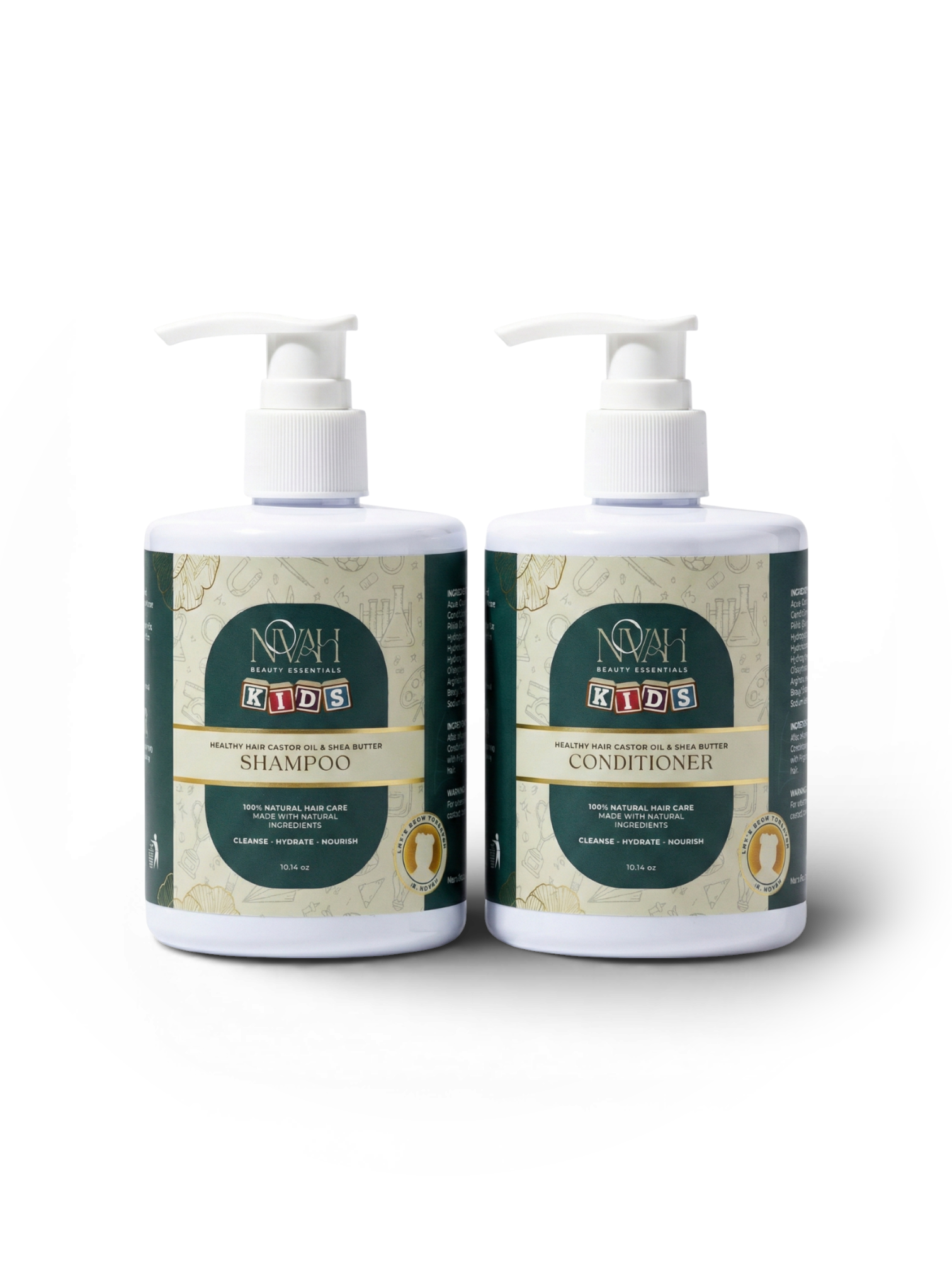 Healthy Hair Castor Oil And Shea Butter Shampoo And Conditioner Bundle Novah Beauty Essentials