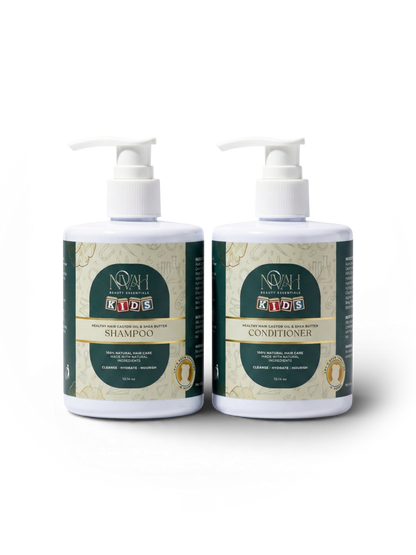 Healthy Hair Castor Oil And Shea Butter Shampoo And Conditioner Bundle Novah Beauty Essentials