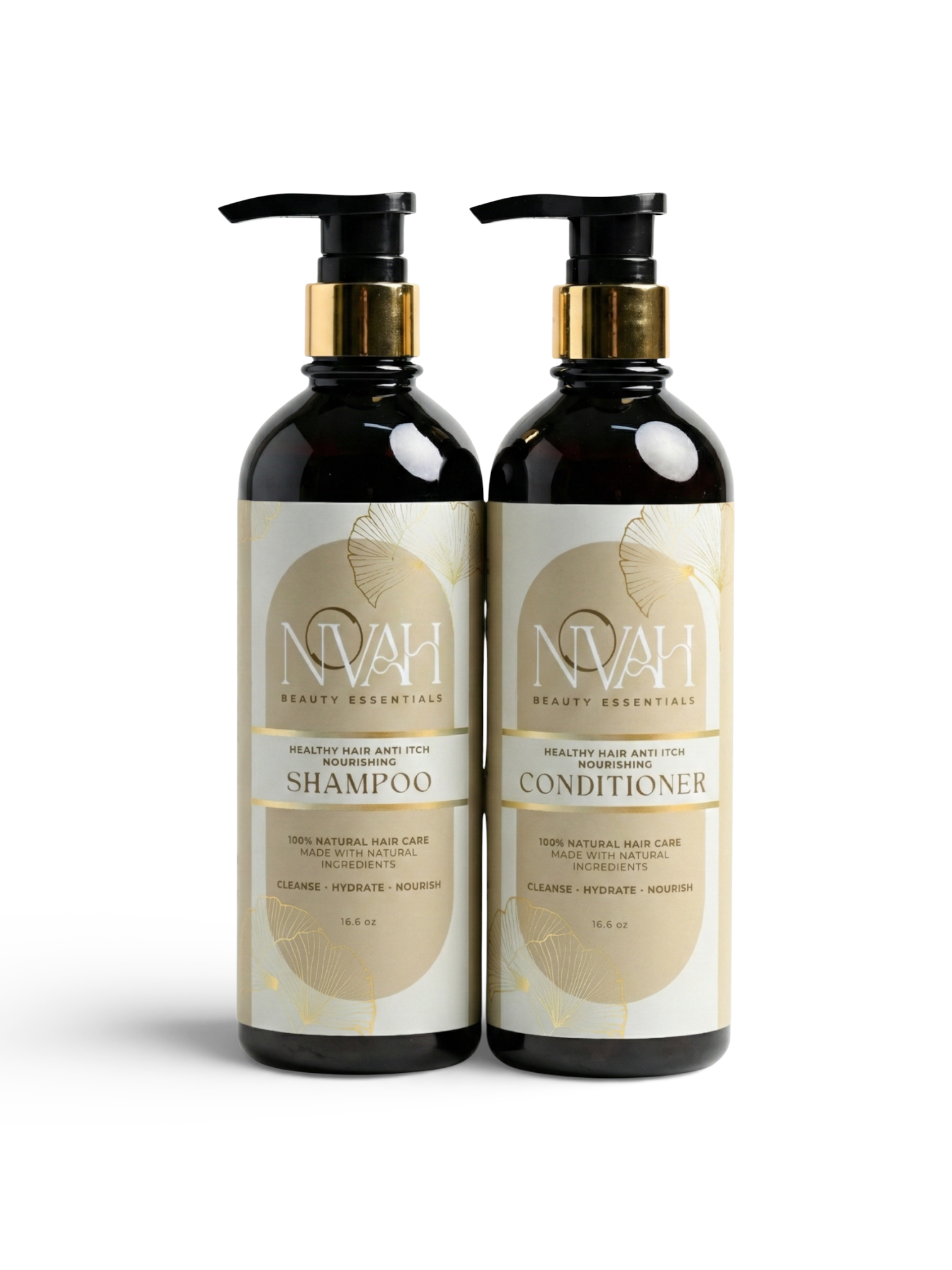 Healthy Hair Anti Itch Nourishing Shampoo and Conditioner Bundle Novah Beauty Essentials