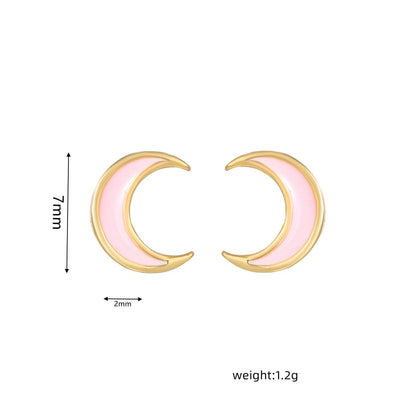 16 Pairs Pink Heart Stud Hoop Huggies Drop Earrings Set, 18K Gold Plated Stacking CZ & Pearl Designs, Planet Snowflake Moon Star | Cubic Zirconia