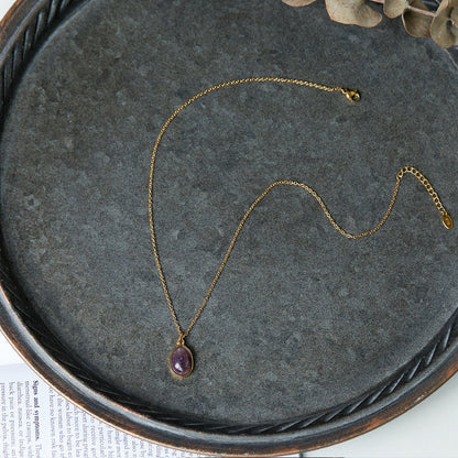 Clavicle Chain Necklaces For Women Titanium Steel Gold Plated Irregular Style Hausofjb