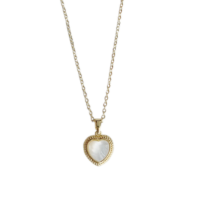 French Inspired Lux Copper Shell Necklace For Daily Commuter Fashion Hausofjb