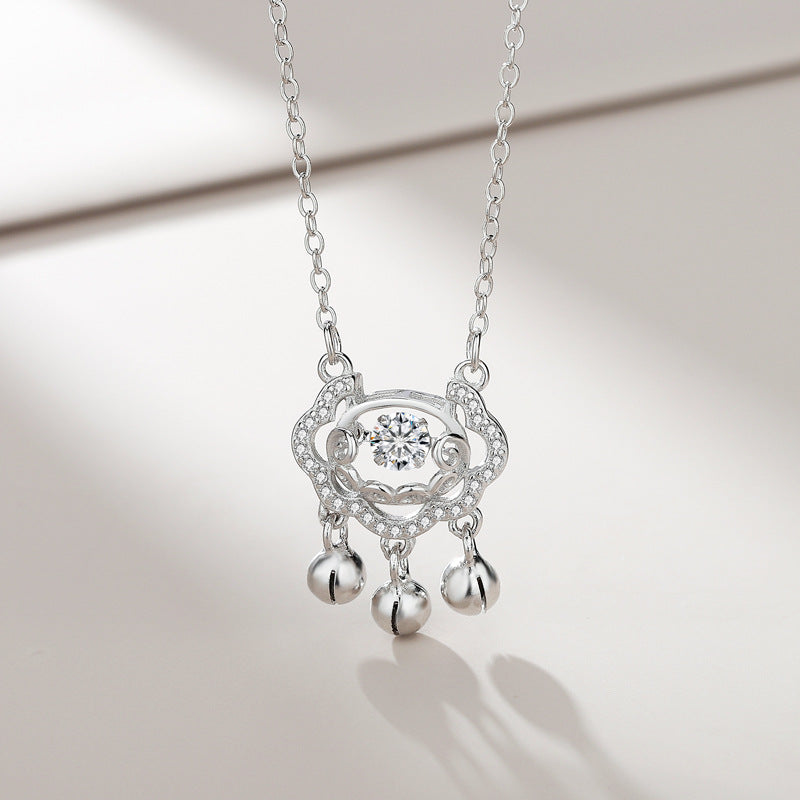 Womens Sier Smart Safety Lock Necklace White Gold Rose Gold Hausofjb