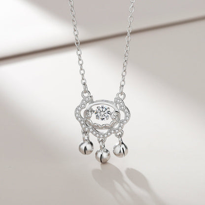 Womens Sier Smart Safety Lock Necklace White Gold Rose Gold Hausofjb