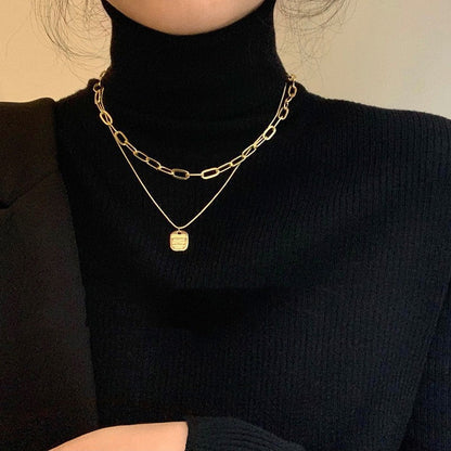 Women's Luxury Geometric Chain Necklace Alloy Irregular Design Hausofjb