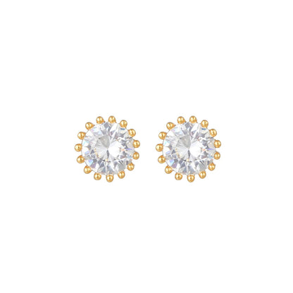16 Pairs Pink Heart Stud Hoop Huggies Drop Earrings Set, 18K Gold Plated Stacking CZ & Pearl Designs, Planet Snowflake Moon Star | Cubic Zirconia