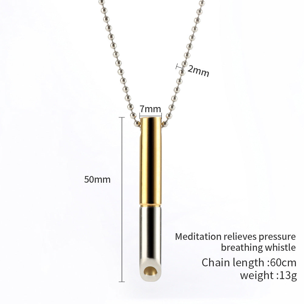 Matching Adjustable Breathing Decompression Stainless Steel Necklace Hausofjb
