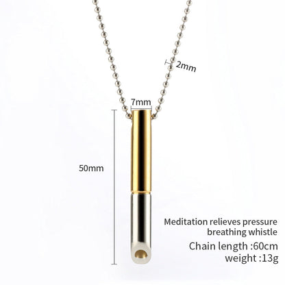 Matching Adjustable Breathing Decompression Stainless Steel Necklace Hausofjb