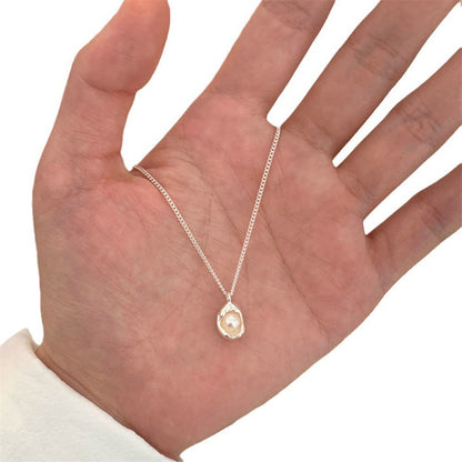 Women's Pearl Clavicle Chain Necklace Simple Elegant Pendant Hausofjb