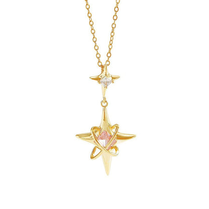 Gold Light Titanium Steel Clavicle Chain Necklace Original Design Hausofjb