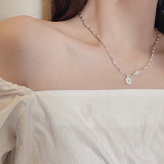 Sterling Silver Heart Necklace Handmade INS Style Love Jewelry Hausofjb