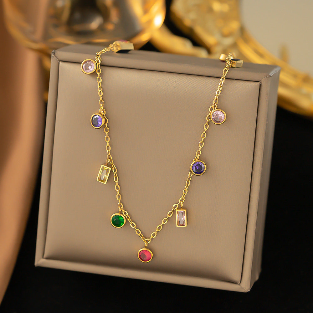 Light Luxury Clavicle Chain Necklace Titanium Steel Minimalist Style Hausofjb