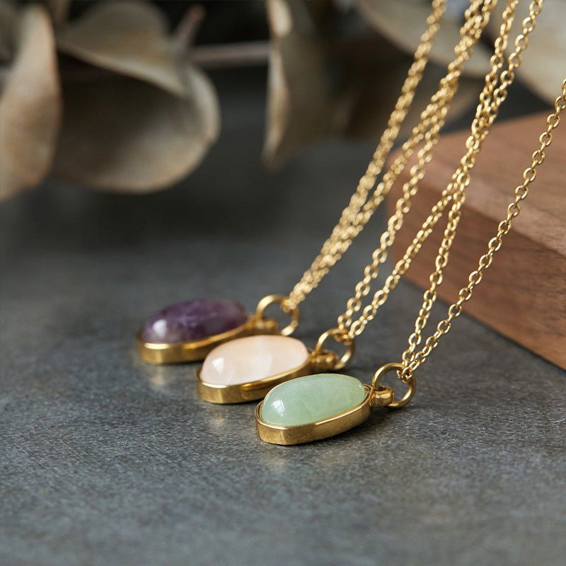 Clavicle Chain Necklaces For Women Titanium Steel Gold Plated Irregular Style Hausofjb