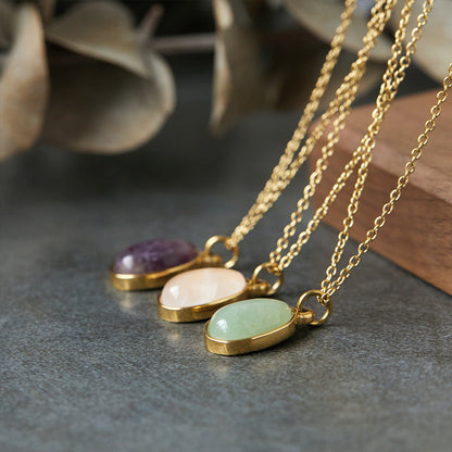 Clavicle Chain Necklaces For Women Titanium Steel Gold Plated Irregular Style Hausofjb