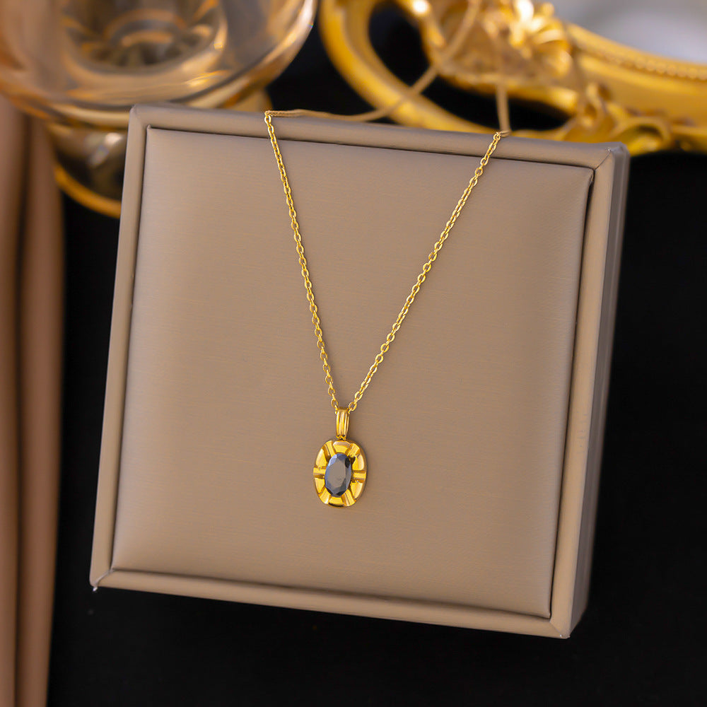 Light Luxury Clavicle Chain Necklace Titanium Steel Minimalist Style Hausofjb