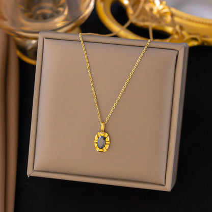 Light Luxury Clavicle Chain Necklace Titanium Steel Minimalist Style Hausofjb