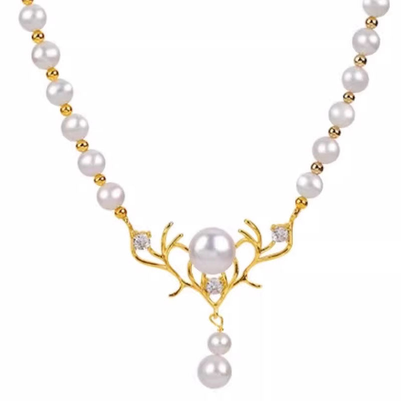 Korean Style Imitation Pearl Necklace With Elegant Finish Hausofjb
