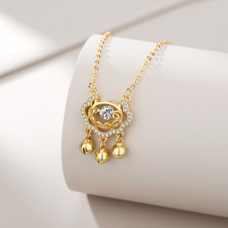 Womens Sier Smart Safety Lock Necklace White Gold Rose Gold Hausofjb