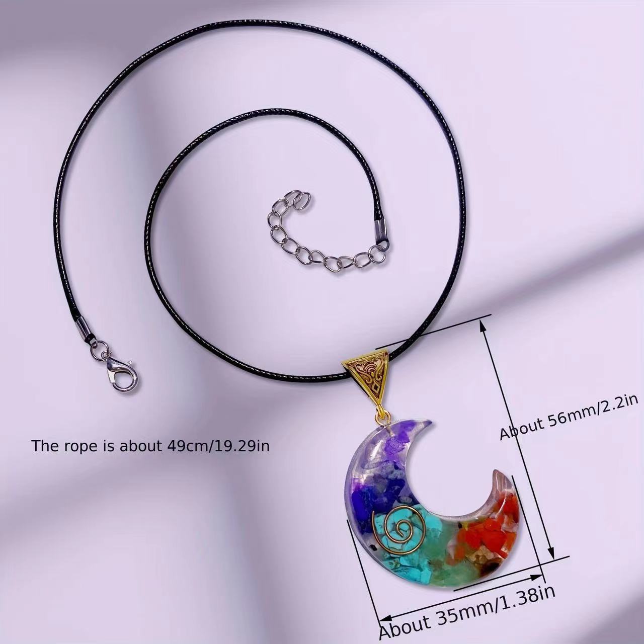 Lucky Tree Colorful Natural Crystal Stone Korean Style Necklace Silver Chain Hausofjb