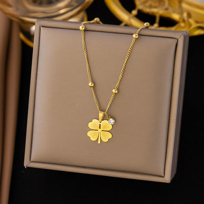 Light Luxury Clavicle Chain Necklace Titanium Steel Minimalist Style Hausofjb