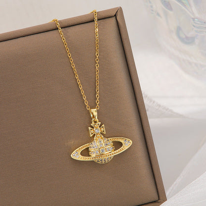 Titanium Steel Saturn Necklace The Queen Mother Of West Luxe Jewelry Hausofjb