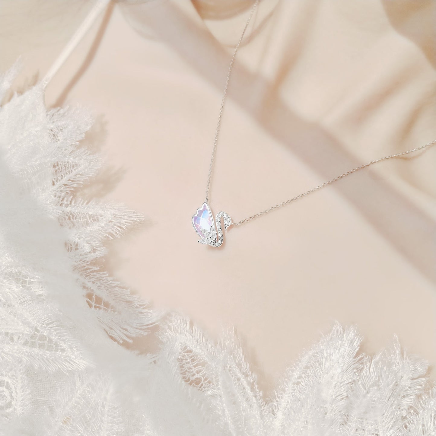 Sterling Silver Aurora Swan Necklace Original Design Hausofjb