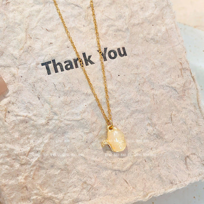 Sense Lucky Kitten Titanium Steel Necklace For Women Gold Silver Hausofjb