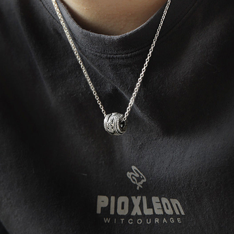 Trendy Retro Clavicle Chain Necklace Rotatable New Chinese Style Hausofjb
