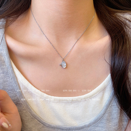Sense Lucky Kitten Titanium Steel Necklace For Women Gold Silver Hausofjb