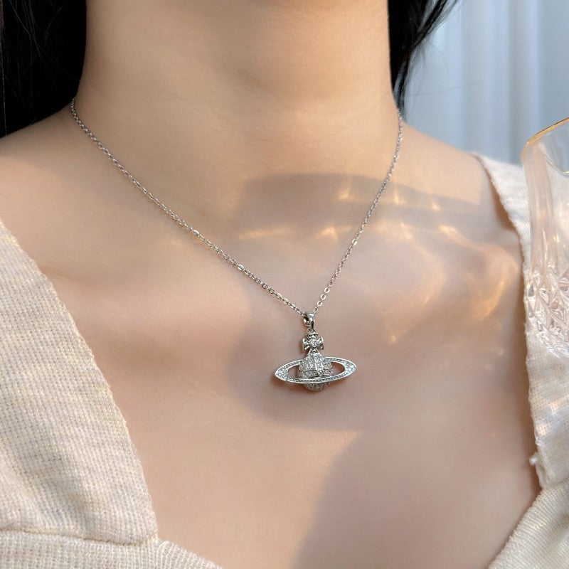 Titanium Steel Saturn Necklace The Queen Mother Of West Luxe Jewelry Hausofjb
