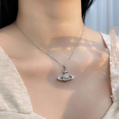Titanium Steel Saturn Necklace The Queen Mother Of West Luxe Jewelry Hausofjb