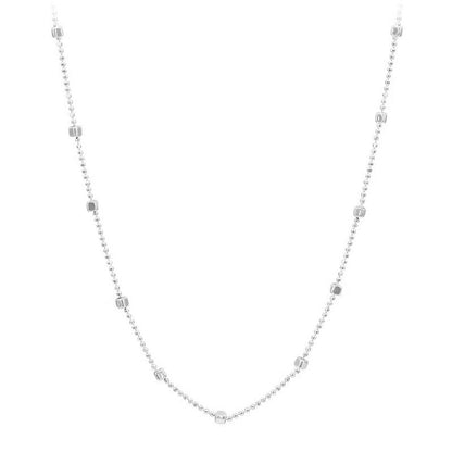 Women's Italian Square Minimalist Necklace Solid Polka Dot Design Hausofjb